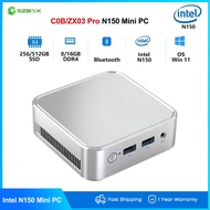ZX03 N150 Mini PC Windows 10 CPU Intel N150 DDR4 8GB 256GB WiFi6 BT5.2 Computer Desktop 4K HD