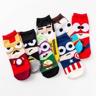Adult Cute Cartoon Batman Spiderman Captain America Cartoon Socks