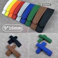 20mm Silicone Watch Band for Rolex Submariner Yachtmaster Daytona Waterproof Wrist Band Replacement Watch Bracelet Accessories with Logo for Small Wrist