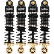 INJORA 40mm Big Bore Oil Shock Absorber for 1/24 SCX24 FCX24M Upgrade, 4.3g/Each(Black Aluminum & Br