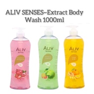 Aliv Senses Extract Body Wash So Wangi 900ml Liquid (Sabun Mandi Lotus)