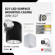 DFS LED Surface Mount Casing 170MM With E27 Holder - E27 PAR30 20W Bulb