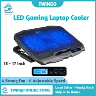 Gaming Laptop Cooler Pad 4 Fans Notebook Cooler Pad 6 Speeds Adjustable LED Laptop Cooling Pad Fan Notebook Fan Stand