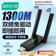 【全網最低價】免驅動1300m雙頻usb無線網卡5G千兆高速wifi筆記本臺式機電腦wi