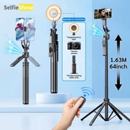 Selfieshow C17 Tripod 360°Auto-Rotation AI Tracking Bluetooth Qdrapod Selfie Stick Stabilizer Option