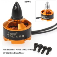 WUXIA Mini Brushless Motor, Gold/Silver CW CCW Brushless Motor,  1806 2400KV Forward and Reverse Mot