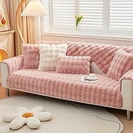 Sofa Protector Slipcovers Soft Sofa Couch Cover Faux Fur Couch Sofa Cover Thick Shaggy Fuzzy Sectional Sofa Cushion 1 Piece/not All Set (Color : Pink, Size : 70 * 70CM)
