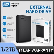 Western Digital External Hard Drive Storage 1TB 2TB HDD Enclosure USB 3.0 WD Original External Hard Disk for PC Laptop Mac