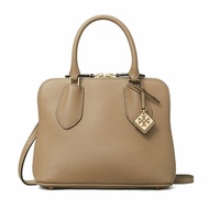 【TORY BURCH】漆皮素面兩用水桶包-灰褐色