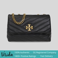 TORY BURCH Kira Small Chevron Convertible Shoulder Bag Black 90452