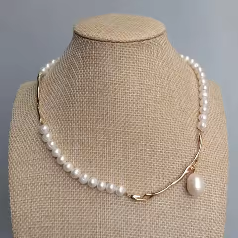 kkgem 7-8mm Cultured White Pearl Chokers Women Beaded Simple Layers Necklaces Jewelry Gifts