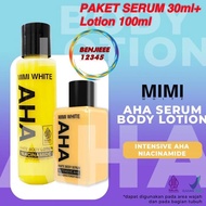 facebeauty_store PAKET Mimi White Serum 30ml + Lotion 100ml BPOM ORIGINAL Mimi White AHA body whiten