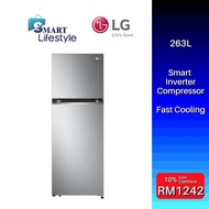 LG GV-B242PLGB 263L Top Freezer Fridge in Platinum Silver3 Steel