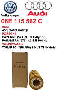 06E115562C ORIGINAL OIL FILTER 3.0 AUDI A5 / S5 / A6 / A7 /A8 / Q7 VOLKSWAGEN TOUAREG PORSCHE CAYENN