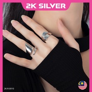 2KSILVER Adjustable Y2K Ring Zen Series Stainless Steel Rings Women Fashion Accessories Cincin Wanit