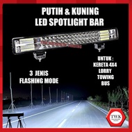 TWK 12V-24V Truck Light  Flash Strobe Light Bar Waterproof 2 Flashing Modes Strobe Light Bar white and yellow LED Truck