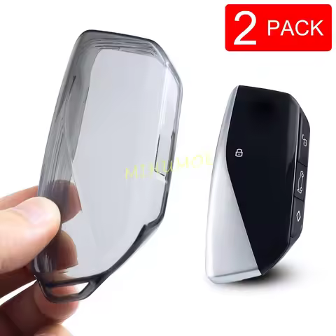 2x Black/Clear Transparent Car Key Fob Case Cover Protector For BMW 5 7 Series i5 i7 X1 X2 X5 X6 X7 