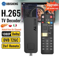 DVB T2 DVB C Digital TV Decoder HEVC H.265 TV Tuner UBISHENG U3mini DVBT2 TV Stick FTA T2 TV Box with Dolby for Italy Poland Henyi