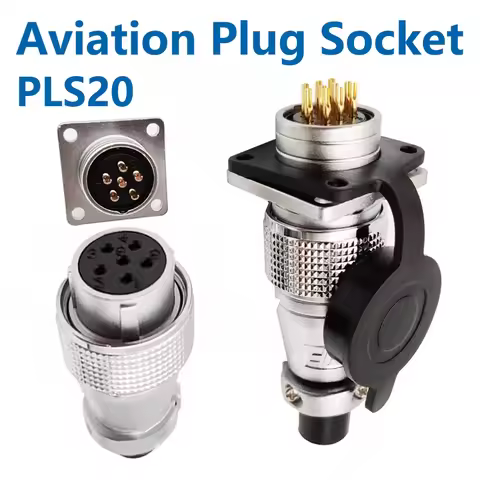 2/3/4/5/6/7/8/9/10/12 Pin PLS20 Aviation Connector Air Carrier Male Female Connector Plug WS20 TP20 