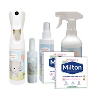 英國米爾頓 Milton - 安心防護組-消毒錠40入/盒*2+大象輕巧瓶188ml+噴霧瓶500ml+150ml+60ml