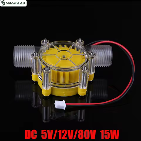 SMARAAD Small Hydro Generator DC Water Pump 5V 12V 0-80V 15W Turbine Hydroelectric Energy 1.2Mpa Pha