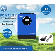 2.3kw/4.2kw MPPT Hybrid Off Grid Inverter 12V/24V Automatic Recognition Solar Inverter Solar Hybrid 