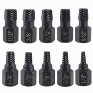 10-Piece Set Black Inch Broken Thread Extractor Reverse Thread Repairer Screw Nut Bolt Repair