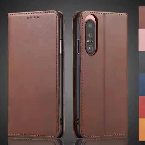 Magnetic attraction Leather Case for Sony Xperia 5 III XQ-BQ52 BQ62 BQ72 Holster Flip Cover Case Wal