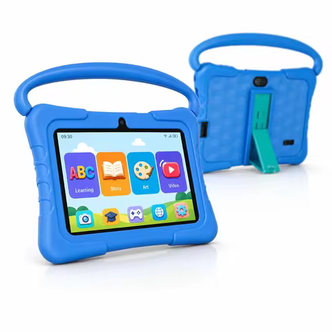 ATMPC Android 14 Kids Tablet 7", Quad-Core Toddler Tablet with Shockproof Case & Eye Care Screen, Wi
