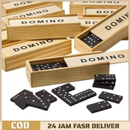 1set Domino Wooden Gaple Game Domino Domino Game Wooden Box Card Domino Stone Box