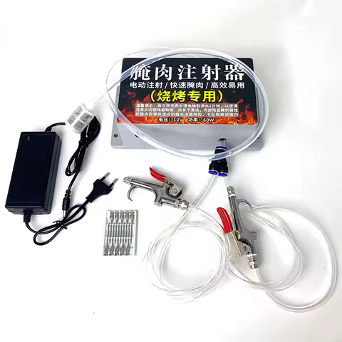 Electric BBQ marinade injector gun syringe kit meat seasoning injection machine pump