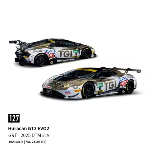 PreSale Trends Hobby TH 1:64 GT3 EVO2 Huracan GRT 2025 DTM Die-Cast Car Model Miniature Gifts