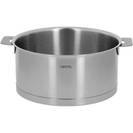 CRISTEL C16QL Stainless Steel Pot, L Deep Pot, 6.3 inches (16 cm), Gas IH Oven Compatible, Made in F