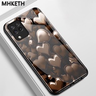 Case For Samsung A22 M22 A22 5G Personal Love Pattern Glass Phone