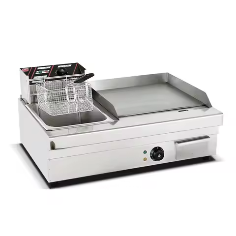 Commercial All Flat Stainless Steel Table Top Non-stick Burger Cooking Plate Griddle Flat plate elec