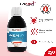 Kingnature Omega 3 Vida 250ml(25days Supply) FishOil Omega 3, EPA, DHA and Astaxanthin For Heart, Brain Health, Wellness