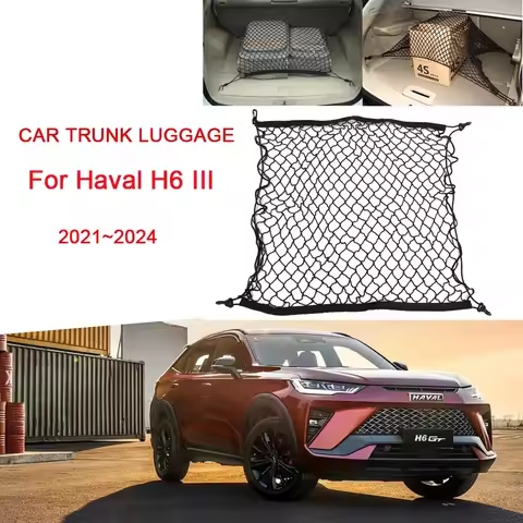 Car Rear Trunk Nets For Great Wall Haval H6 H6S 3 III HEV PHEV 2021~ 2024 Luggage Cargo Organizer St