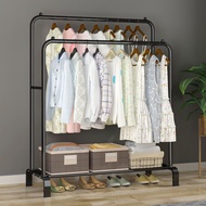 LG Double Stand Hanger Gawang Besi Kuat Stand Hanger Butik Bazar Display Rak Gantungan Baju Aestheti