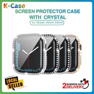 [SG] Crystal iWatch Case with Tempered Glass Screen Protector PC Hard Protection Trendy Stylish 40/ 44mm