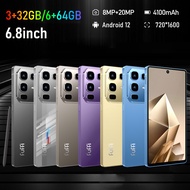 Fuffi Android 4G Mobile Phone 6.8-inch Large Screen 6GB RAM 64GB ROM 20MP Lens Face ID cheap android