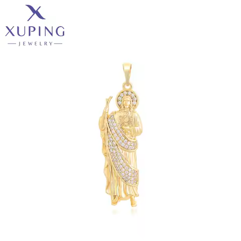 Xuping Jewelry Copper Alloy Fashion Religion Pendant Necklace of Light Gold Color Women Girl Gift X0