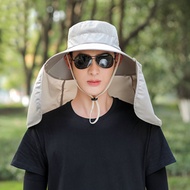 LP-8 Get coupons🪁Sun Protection Hat Men's Summer Sun Hat Outdoor Fishing Cap Big Brim Face-Covering Bucket Hat Uv Protec