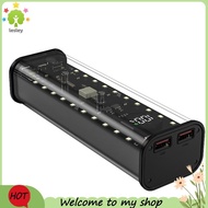 【lesley】21700 Battery Storage Box 4 Slots DIY Power Bank Box for 21700 Charger Dual USB Output TypeC