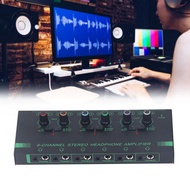 Stereo Headphone Amplifier 6 Channel Mono Switching  Splitter for Mic Sound