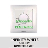 Architect Indinity A63-K09 Saklar Dimmer Lampu 300W Putih