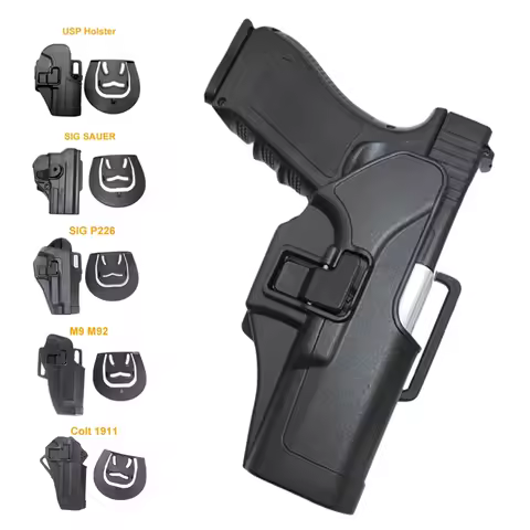 HOT Tactical Gun Holster For G*ock G17 G19 M9 Colt 1911 Sig Sauer P226 HK USP Airsoft Belt Holster G