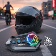 Y12PRO Motorcycle Helmet BT Headset 1000mAh, 120H Play, IP67 Waterproof, 1000M 2-Way Intercom  Fon K
