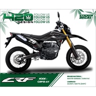 CRF 150 L 150L Decal Sticker Variation - CRF 150L All New Fullbody Sticker - CRF 150L Black Motif St
