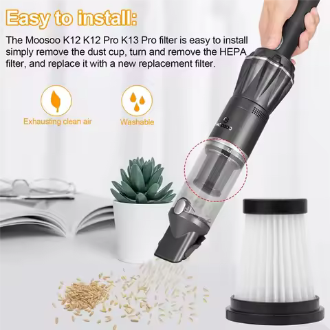 AB47-Handheld Vacuum Cleaner HEPA Filter For MOOSOO K12 Pro K13 For Genius Invictus One 1.0 X7 2.0