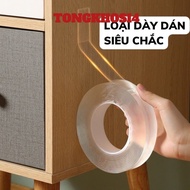 Nano Transparent Double-Sided Adhesive Tape Super Adhesive Double-Sided Adhesive Tape 3Cm*5M Reusabl